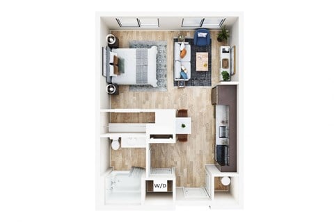 bedroom floor plan an in 1 bed 1 bath